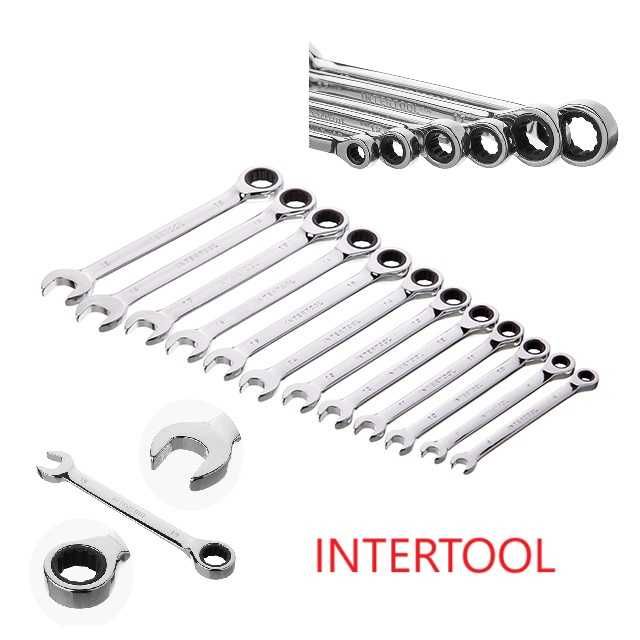 Набір ключів комбінованих з храповим механізмом, трещіткою 6-8-11-12од