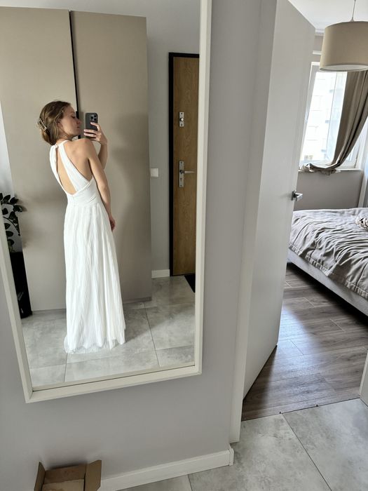 Suknia ślubna biała długa