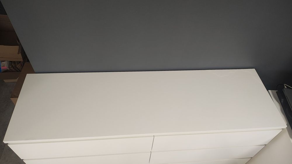 Komoda Malm - biała, 6 szuflad IKEA, 160x78cm