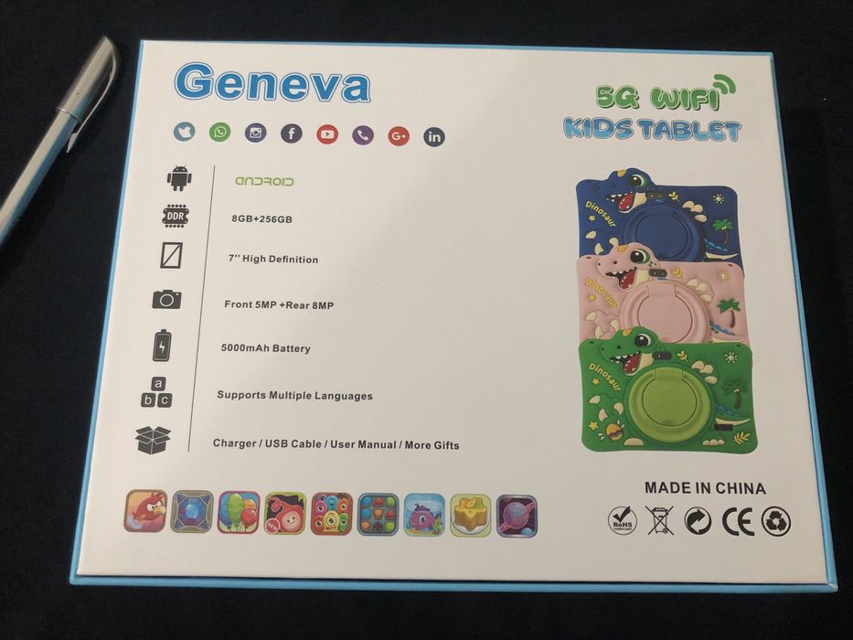 Tablet para crianças android Wifi 256gb.Kids Tablet