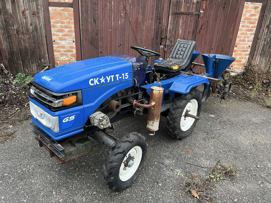 Мінітрактор Скаут Т-15 з навісним плуг саджалка копалка фреза мототрак