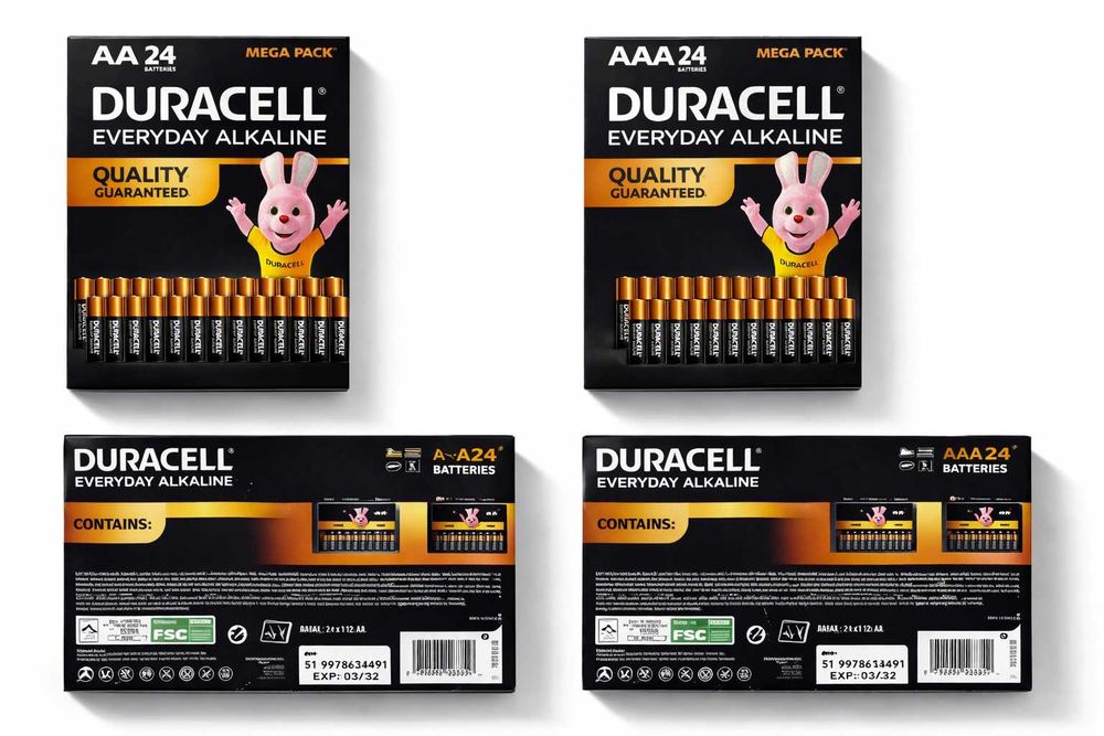 BATERIE DURACELL AA + AAA Everyday alkaline mega pack 48 szt
