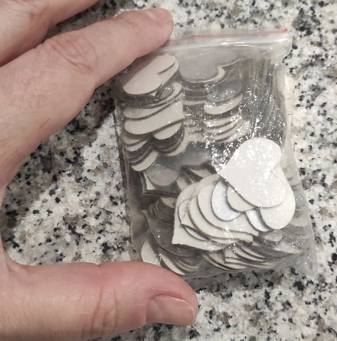 Pack 100 corações autocolantes