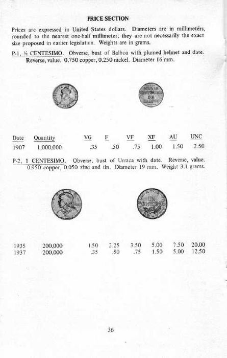 Panamá  - - - Catálogo de Moedas do Panamá - - - - - Livro de Moedas