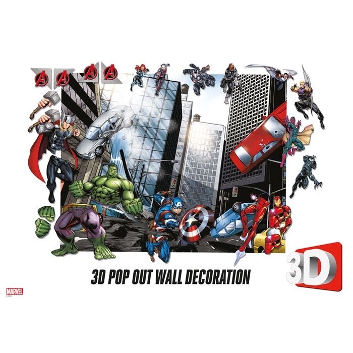 Dekoracja scienna Avengers 3D