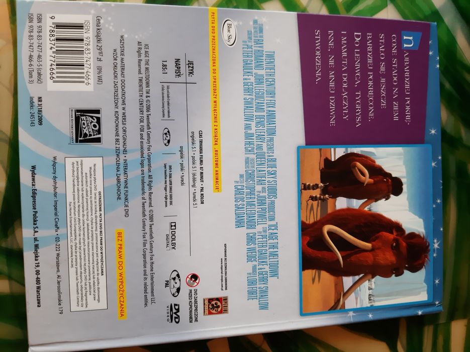 Bajka dla dzieci Epoka lodowcowa 2 Odwilż DVD