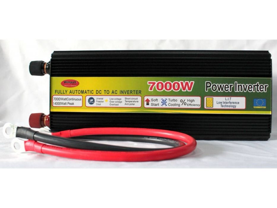Автомобільний інвертор 12В-220В перетворювач Wimpex 7000W 12V-220V