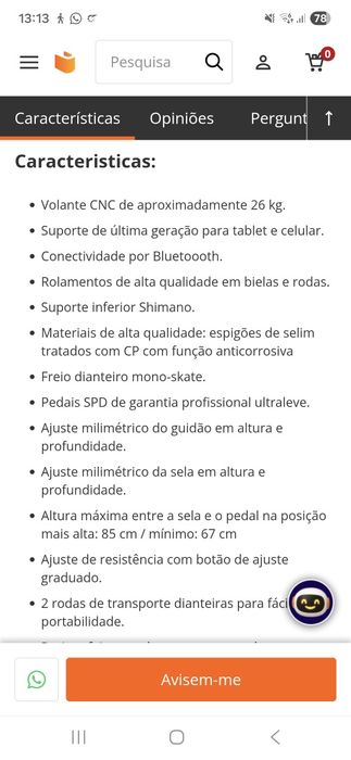 Bicicleta de spinning bodytone