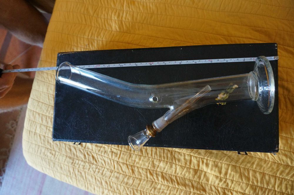 Bongo de água em vidro com caixa incluída