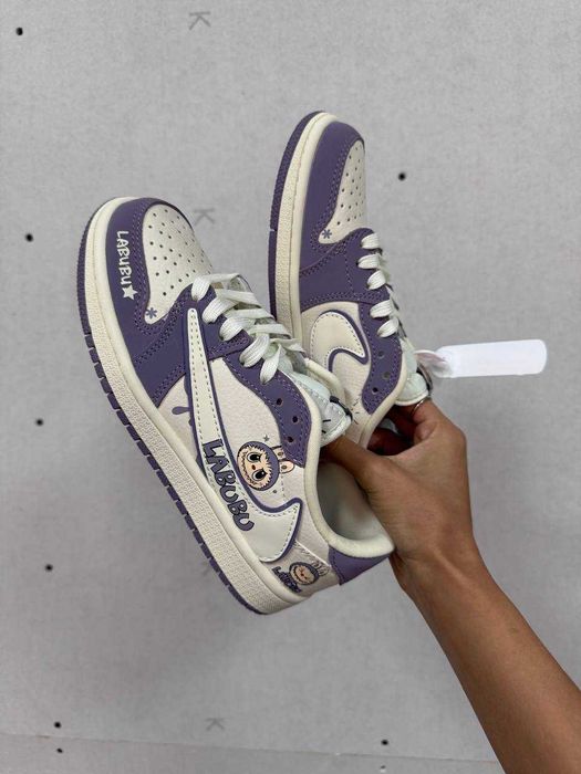 Кеди Nike Air Jordan x Travis Scott x Labubu Purple / кеди Найк Лабубу