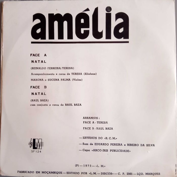 Amélia (Muge) - - - - - Natal - - - - - Single