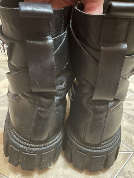 Кожаные зимние челси