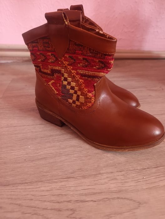 Италия сапоги полностью кожаные р 38