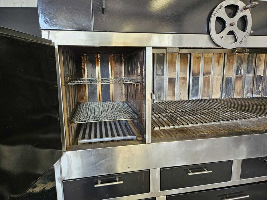 Grelhador a carvão com grelhas ajustáveis Ecogrill