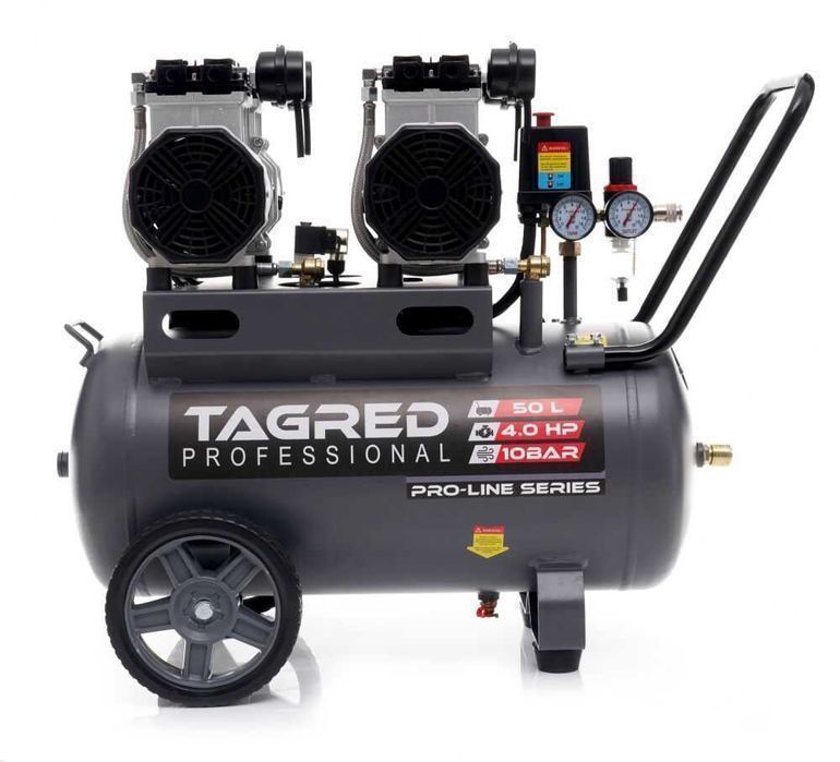 10bar sprężarka bezolejowa 50l 4 tłoki kompresor bezolejowy 50l 4tłoki