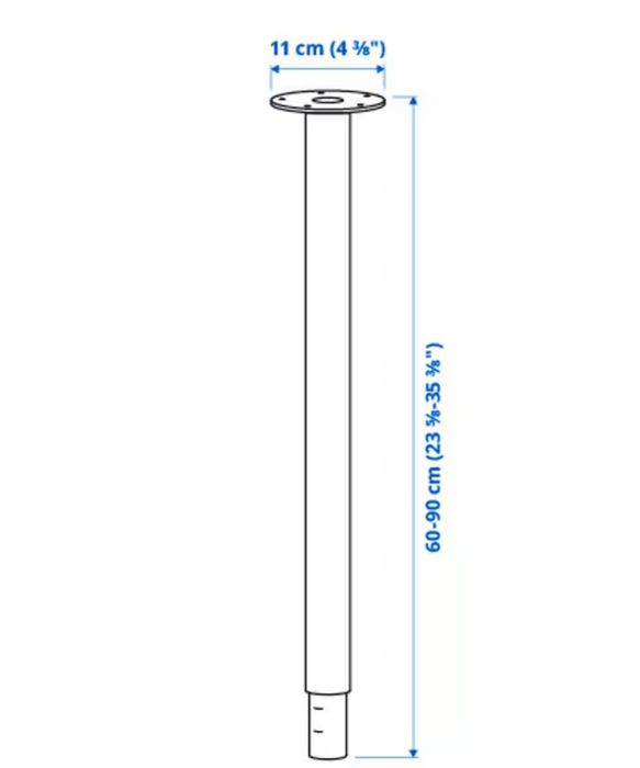 IKEA OLOV Branco - 4 Pernas reguláveis