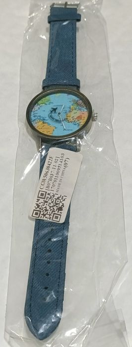 Relógio Unissex - Relógio Mapa Mundi com Avião