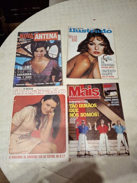 Revistas antigas festival eurovisao canção mais