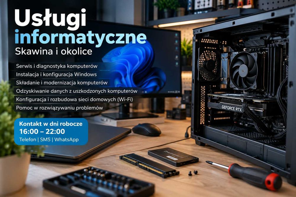 Usługi informatyczne – serwis komputerów, Windows, sieci domowe, kompurter serwis, diagnostyka