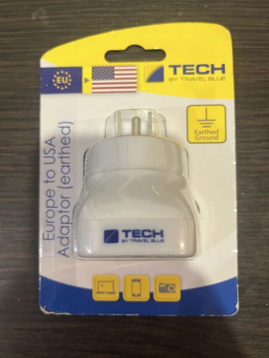 Europe to USA Adaptor (earthed)