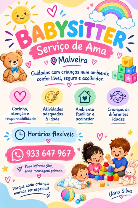 Serviço de ama, malveira !