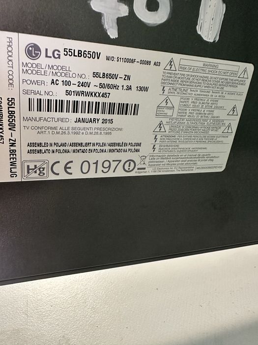 телевізор LG 55LB650V 55” Smart TV Full HD