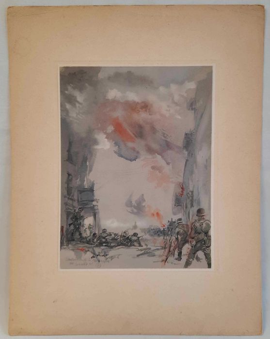 Hermann Schardt II W.Ś. Grafika Strassenkampf in Mariampole
