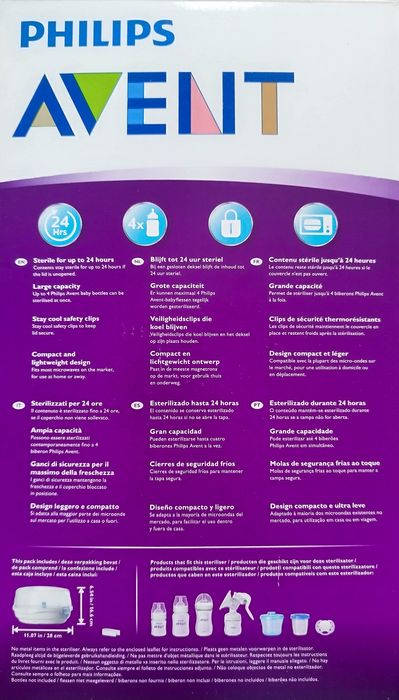 Esterilizador a Vapor Philips Avent para Micro-Ondas branco/transparen