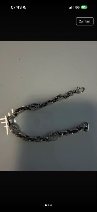 Bransoletka srebrna Gucci