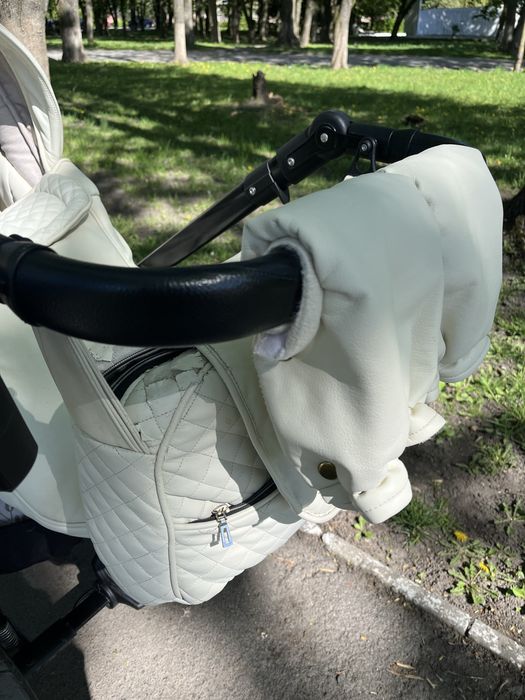 Універсальна коляска 2 в 1 Baby Pram (Екошкіра) — М'яка амортизація