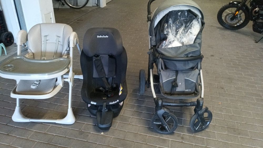 Pakiet wózek fotelik auta ISOFIX obracany. + gratis