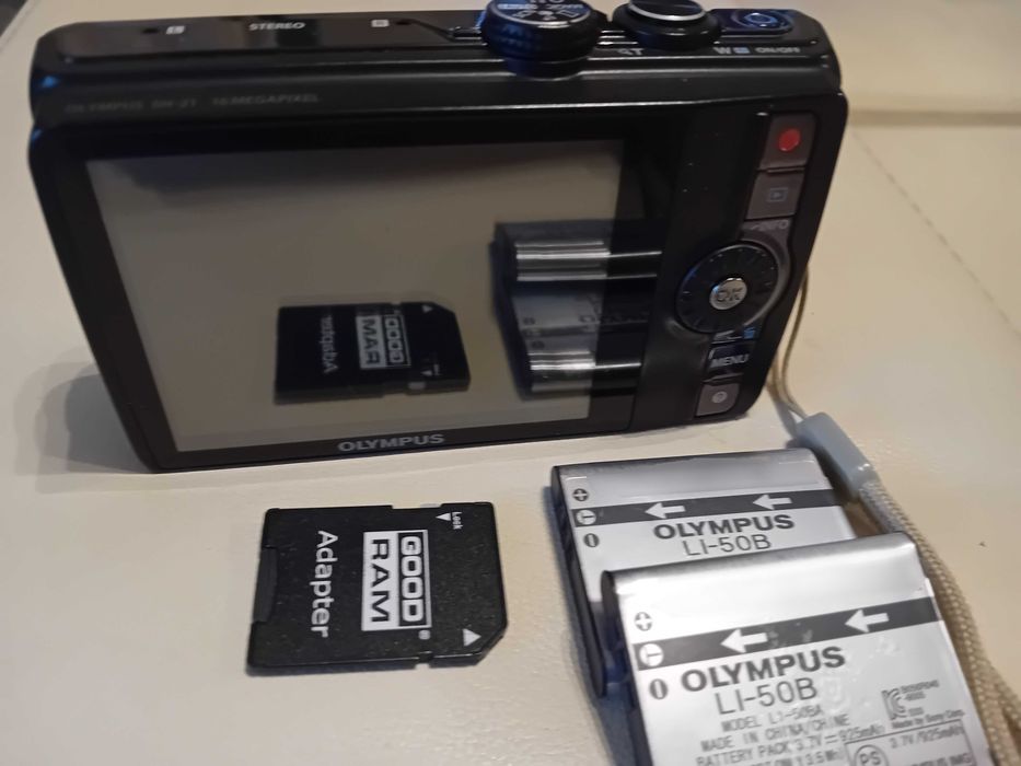 Máquina Fotográfica Olympus SH21 16MP + cartão + baterias