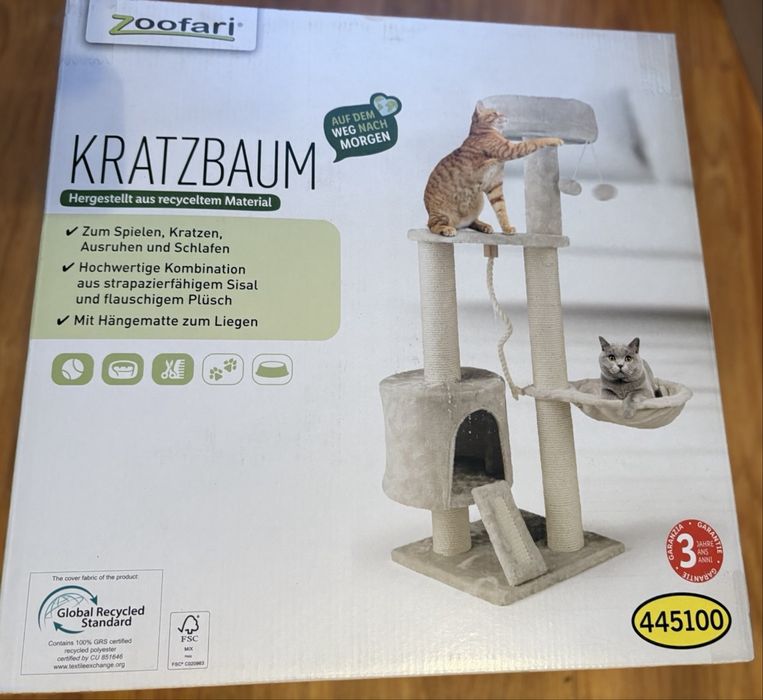 Кігтеточка для котів з гамаком 70*115*50