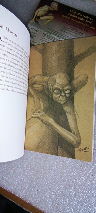 Antigo livro e dvd de Gollum dos senhor dos anéis