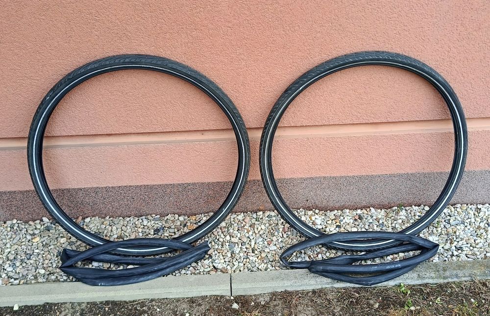 2x Opona rowerowa drutowa 28x1.6 700x42 c + 2 dętki wentyl Dunlop