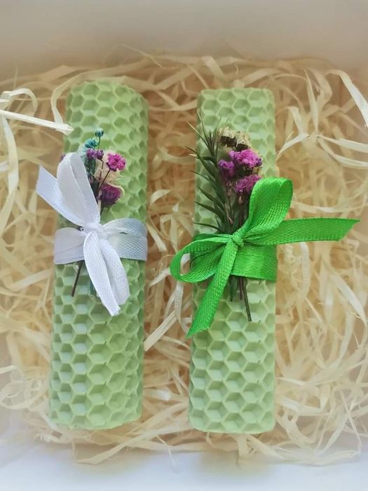 Набір свічок з вощини