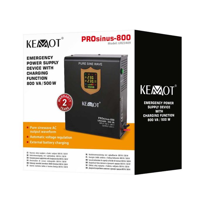 Джерело безперебійного живлення (ДБЖ) Kemot PROsinus 800 інвертор