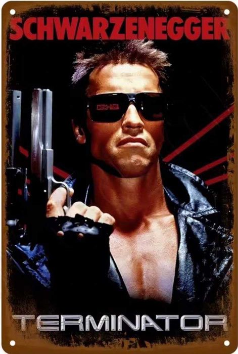 Плакат на металле «Терминатор» Шварценеггер Культовое Кино 20х30см