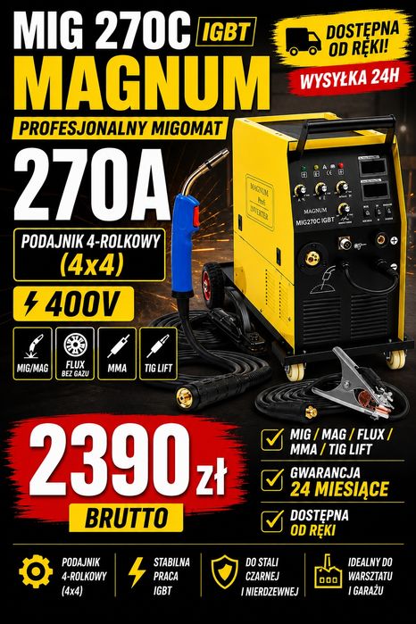Migomat spawarka MIG 270 4x4 nowe wysyłka