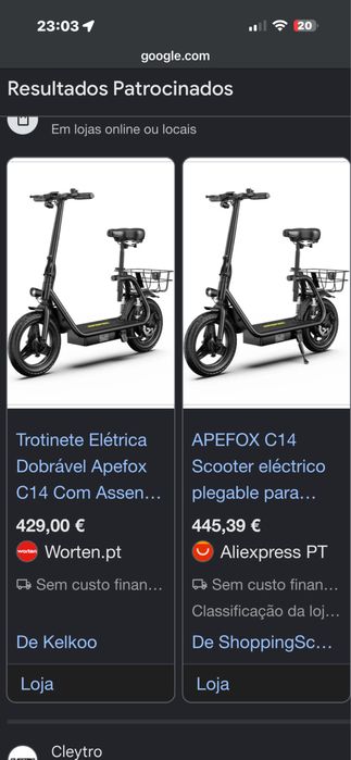 ApeFox C14 Nova 0km 40km/h 40km autonomia