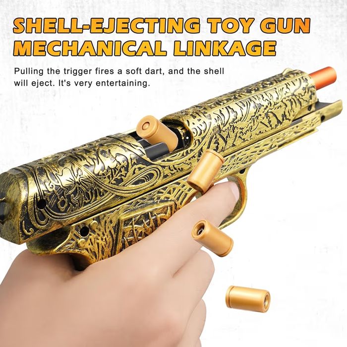 Arma de brinquedo, Brinquedo de arma de pistola semi-automática de 1911 para meninos, Arma de brinquedo de ejecção de concha vazia com 120 balas macia