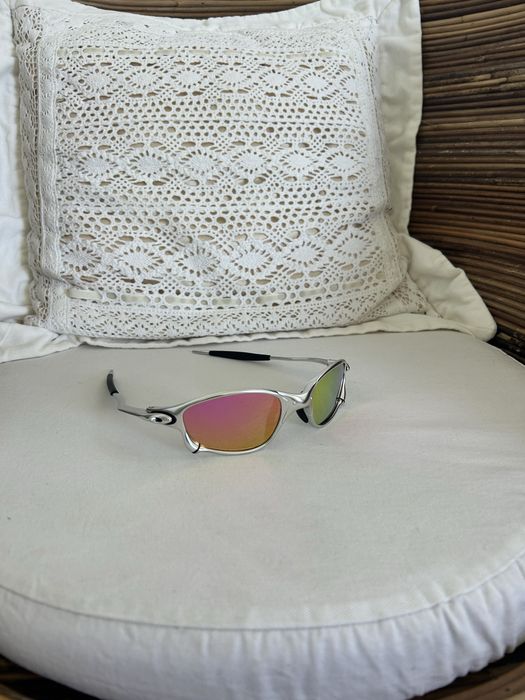 Óculos juliet prateados e rosas (metal)