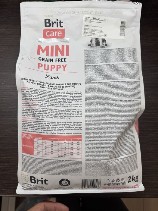 Корм Brit care mini putty lamb Бріт міні ягня