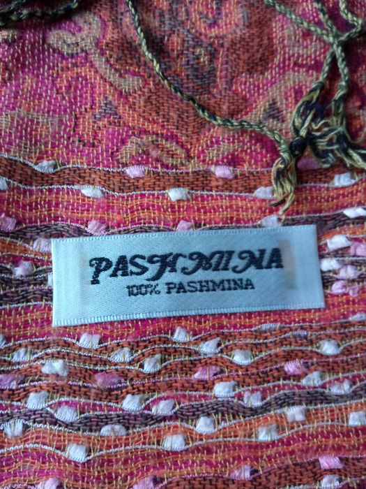 Unikatowy, duży szal 100% pashmina