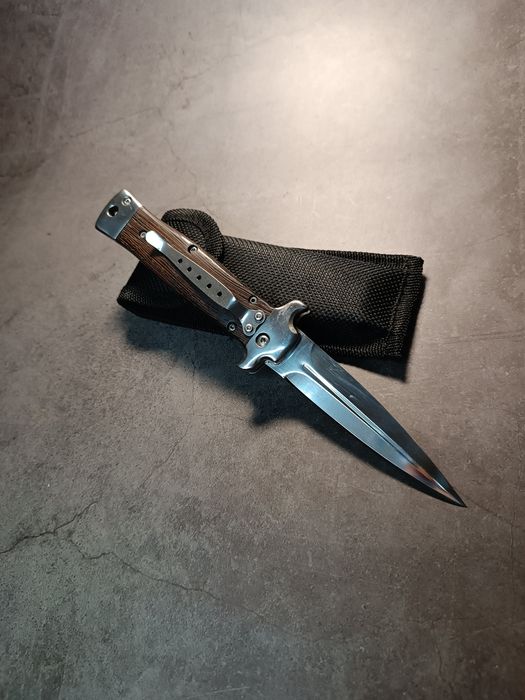 Складной нож на кнопке "Волк" 65х13