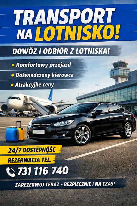 Przewóz na LOTNISKO do Wrocławia i Berlina