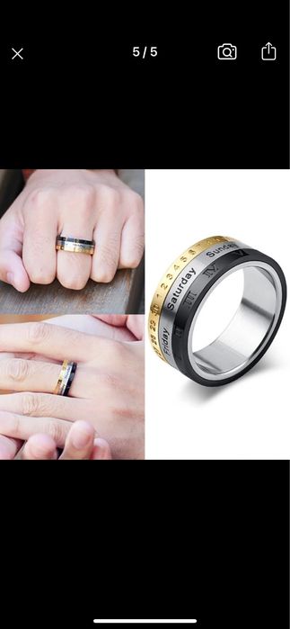 Anel masculino em aço de titânio