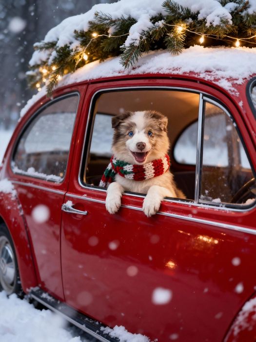Miniaturowy Owczarek Amerykański MAS Chłopiec red merle