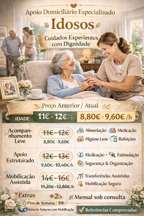 Cuidadora Idosos Domicílio | Particular | Seixal-Almada