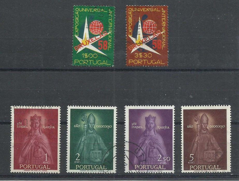 Selos portugueses – Ano completo de 1958, 14 selos usados